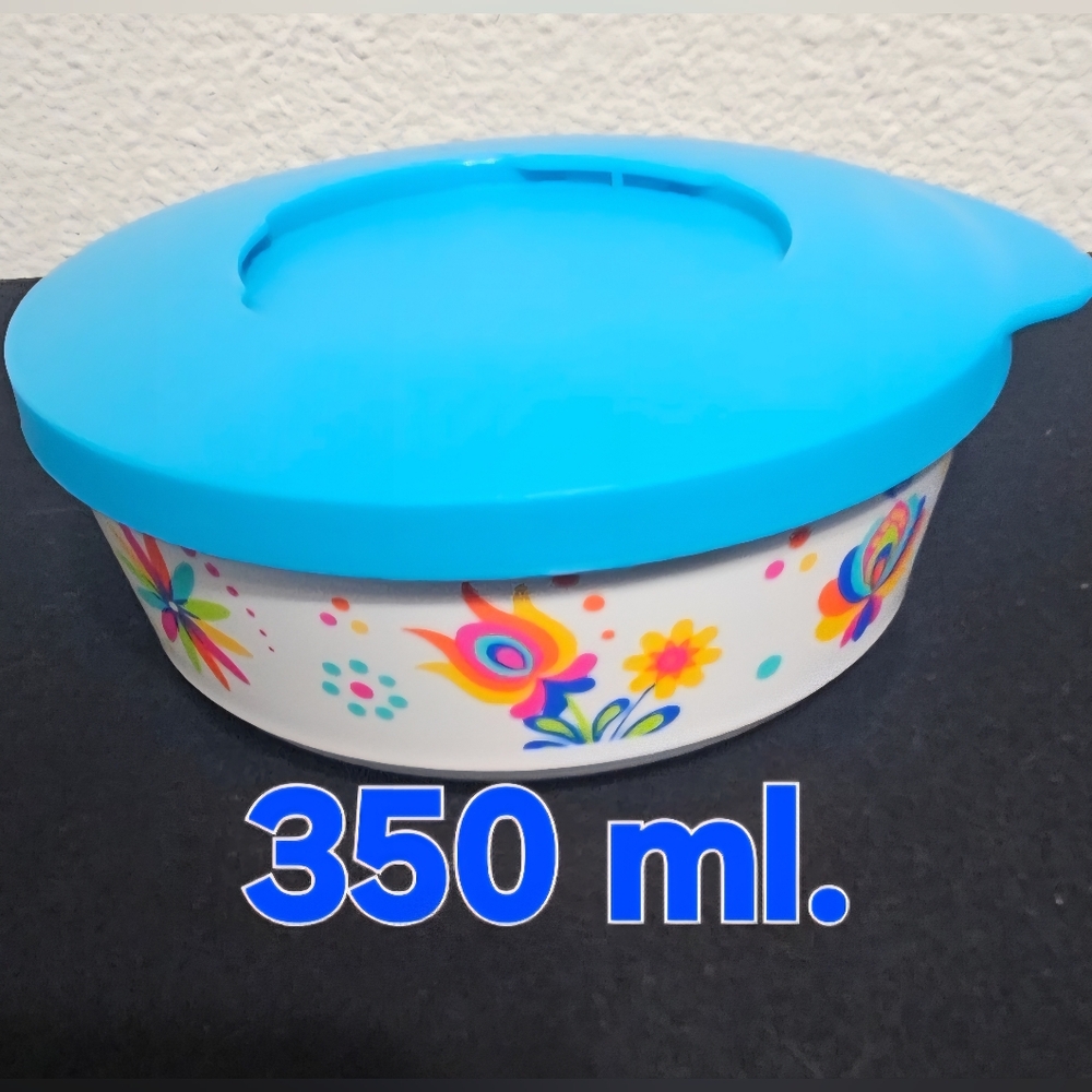 Tupperware Pink and Blue Floral Party Tumbler - Picture 3 of 3